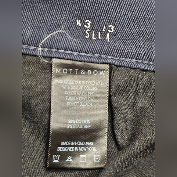 Mott & Bow Slim Mercer Blue Jeans 38 X 30 - Picture 6 of 9